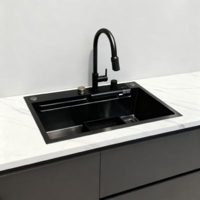Harga bagus Flush Mount / Inset Cuisine Sink Craftsman-made 304 Stainless Steel Single Cuisine Sink - Hand-polished Brushed Finish. on line