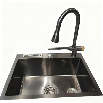 Pengrajin PVD Vacuum-dilapisi buatan tangan Stainless Steel Single/Double Bowl