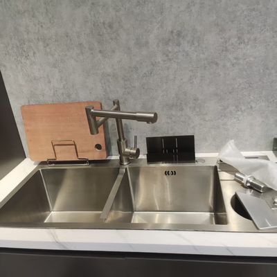 Harga bagus Handmade Premium Quality 304/316 Stainless Steel Dapur wastafel dengan Nano Silver Ion Antibakteri Lapisan on line