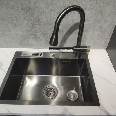 Harga bagus Sink dapur stainless steel buatan tangan dengan desain terintegrasi dua langkah dan bahan makanan 304/316 stainless steel on line