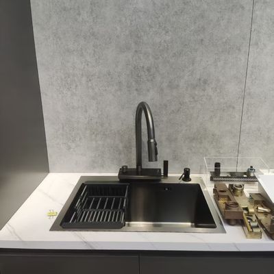 Wastafel Dapur Stainless Steel Buatan Tangan dengan Teknologi Pembersihan Diri Nano Anti-Minyak PVD dan Pengerjaan Tangan