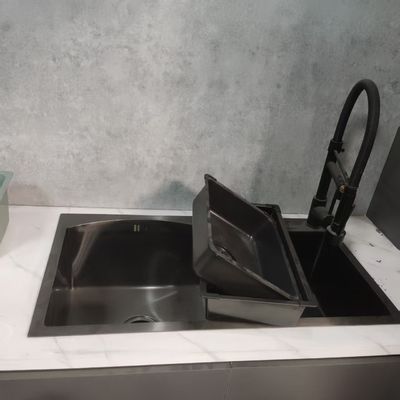 Sink dapur stainless steel buatan tangan dengan 304/316 Food-Grade Steril Certified Deepened Bowl Design