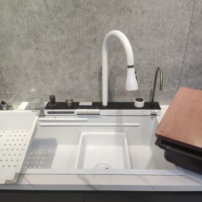 Efek Daun Lotus Bionik buatan tangan Nano Oleophobic Single/Double Bowl Sink