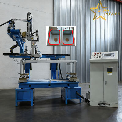 CNC Control Stainless Steel Sink Welding Machine dengan Pneumatic Clamping dan 220V Voltage untuk Panel Sink buatan tangan