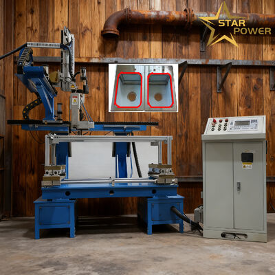 Mesin Las Empat Sisi Otomatis dengan Sistem PLC CNC dan Penentuan Posisi Motor Servo untuk Panel Peralatan Dapur Logam