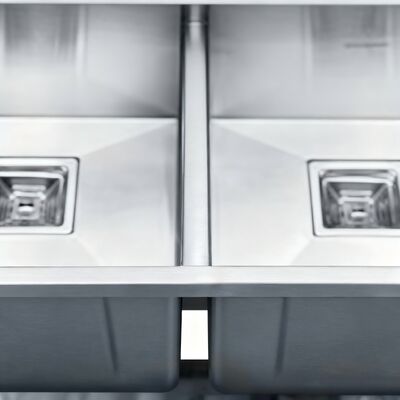 STAR POWER disikat Double-Bowl Cuci tangan di 304 stainless steel