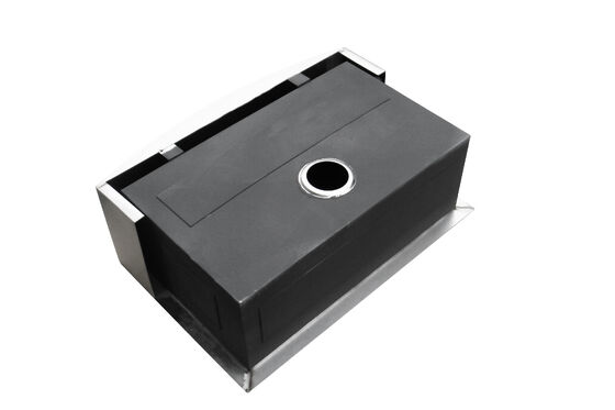 Handmade Brushed 304 Stainless Steel Farmhouse Sink dengan Sound Dampening & Anti Condensation dan Curved Apron Front Design