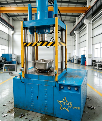 Harga bagus Empat Kolom Hydraulic Deep Drawing Press Machine. Peralatan Pembentuk Dalam Otomatis Untuk 304 Stainless Steel Dapur Sink Massive Production Line on line