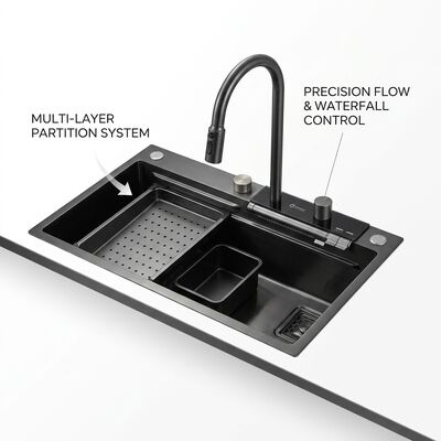 Harga bagus Top-mount / Drop-in Cuisine Sink 304 Stainless Steel Double Bowl Cuisine Sink Matte Surface Top-mount 600mm 9-inch Deep Basin on line