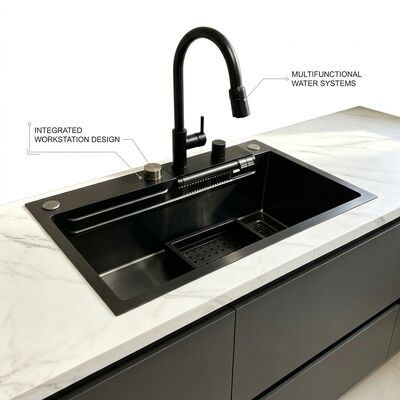 Harga bagus Sink Dapur Top Mount / Drop-in Baja Tahan Karat SUS304 Wastafel Dapur Mangkuk Ganda Poles Top-Mount 700mm Cekungan Ekstra-Dalam 10 Inci | Kedalaman Cekungan Kustom Tersedia | Ketebalan Baja Kustom Tersedia on line