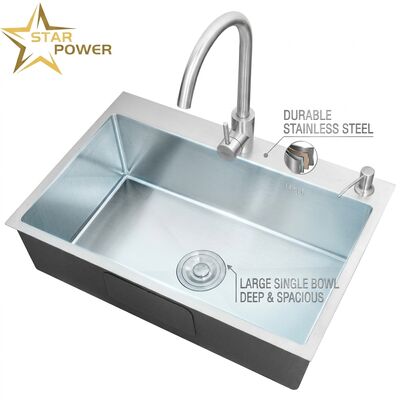 Harga bagus Top Mount / Drop-in Cuisine Sink 18 Gauge 304 SS Equal Double Bowl Cuisine Sink Nano-Coated Drop-In 1000mm 300mm Extra-Deep Basin. on line