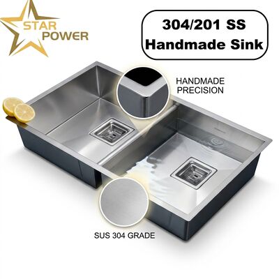 Harga bagus Undermount Kitchen Sink SUS304 Stainless Steel Single Bowl Kitchen Sink Chrome Plated Undermount 700mm 10-Inch Extra-Deep Basin | Custom Basin Depth Available | Custom Steel Gauge Available on line