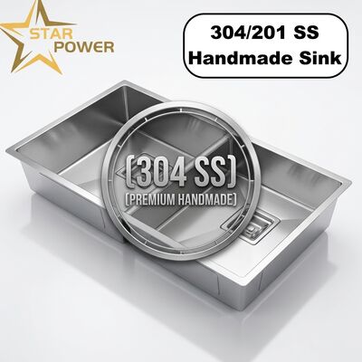 18-Gauge 304 SS Double Bowl Cuisine Sink Polished Top-Mount 1000mm 300mm Extra-Deep Basin