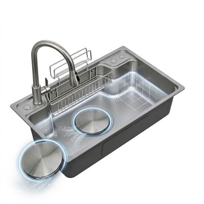 Harga bagus Farmhouse 33x22 Apron Front Kitchen Sink SUS304 Handmade Single Bowl 16 Gauge Deep Basin online