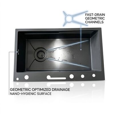 Harga bagus Undermount 33x22 Handmade Double Bowl Kitchen Sink SUS304 60/40 Split 18 Gauge online