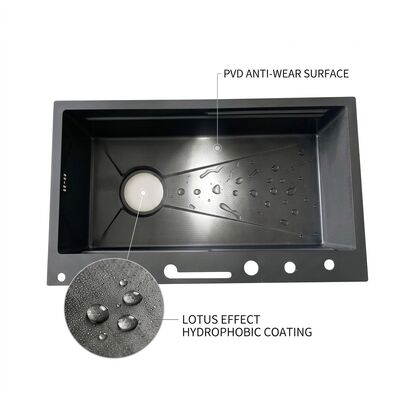 Harga bagus 33 Inch Undermount Double Bowl Kitchen Sink 16 Gauge with Soap Dispenser SUS304 online