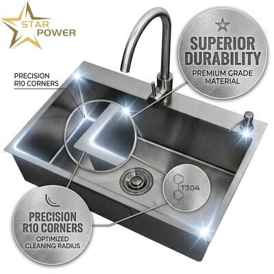 Harga bagus 15 Inch Round Undermount Bar Sink SUS304 20 Gauge Stainless Steel with Basket Strainer online