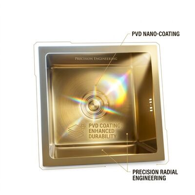 Harga bagus 22 Inch PVD Gold Undermount Single Bowl Kitchen Sink 16 Gauge with Cutting Board on line